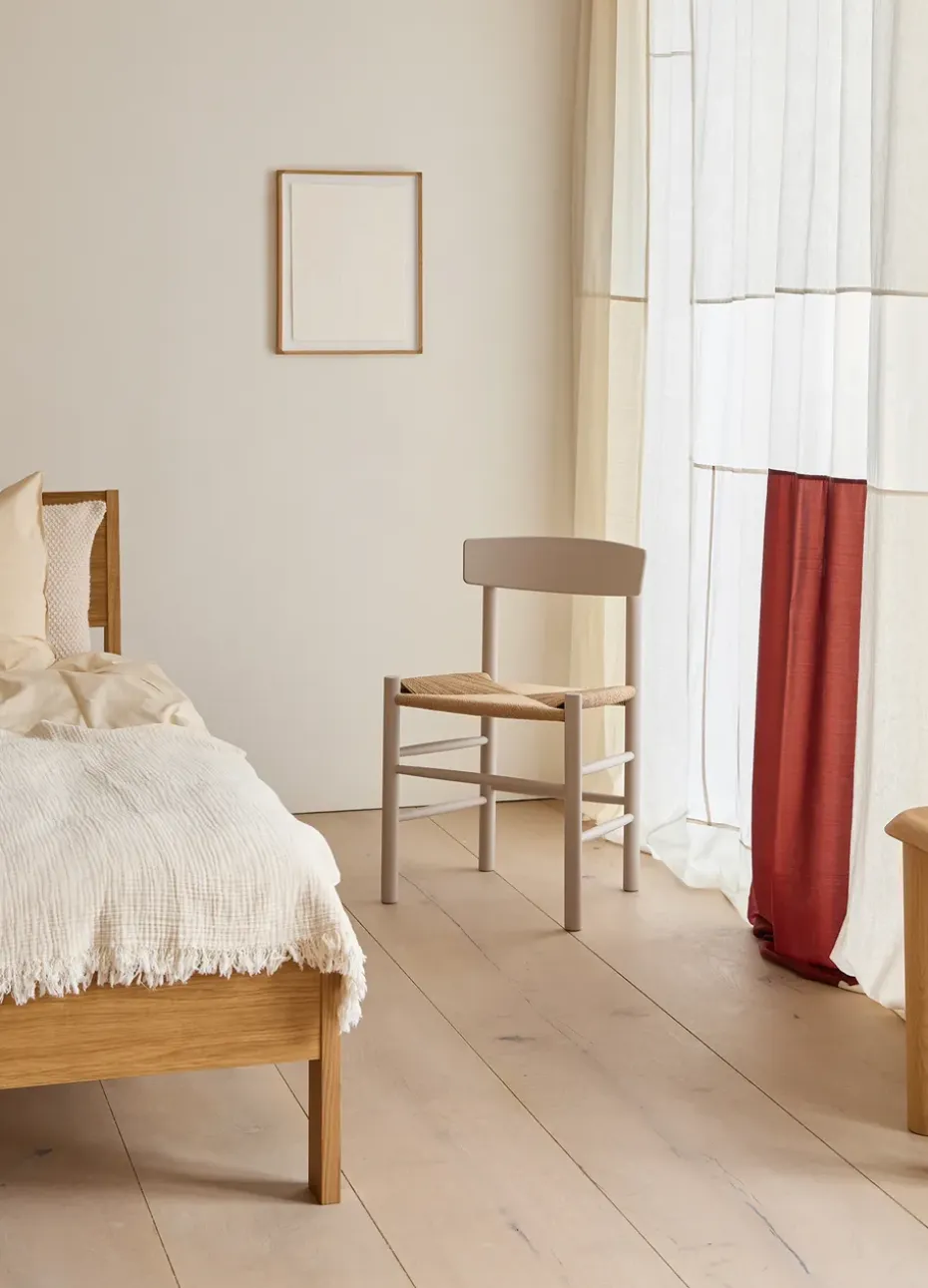 Silla J39, Pebble grey-trenzado natural