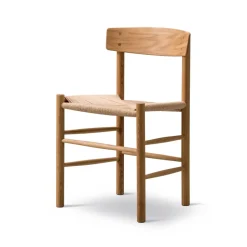 Silla J39, Roble aceitado - trenzado natural