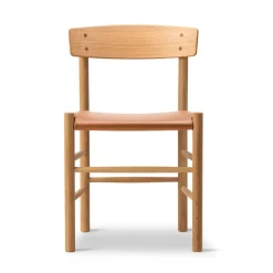 Silla J39, Roble aceitado-cuero Omni 307 cognac
