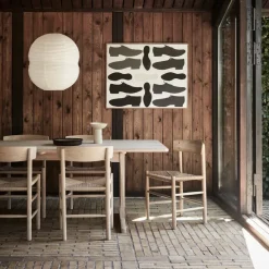 Silla J39, Roble claro aceitado - trenzado natural