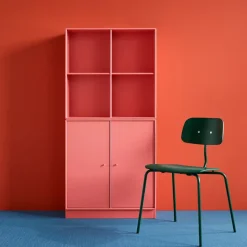 Silla Kevi 2060, Rhubarb-estructura lacada-fresno teñido