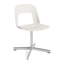 Silla Layout Chair 131, Cream white-aluminio pulido