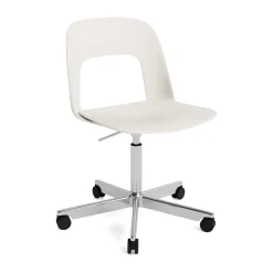 Silla Layout Chair 141, Cream white-aluminio pulido