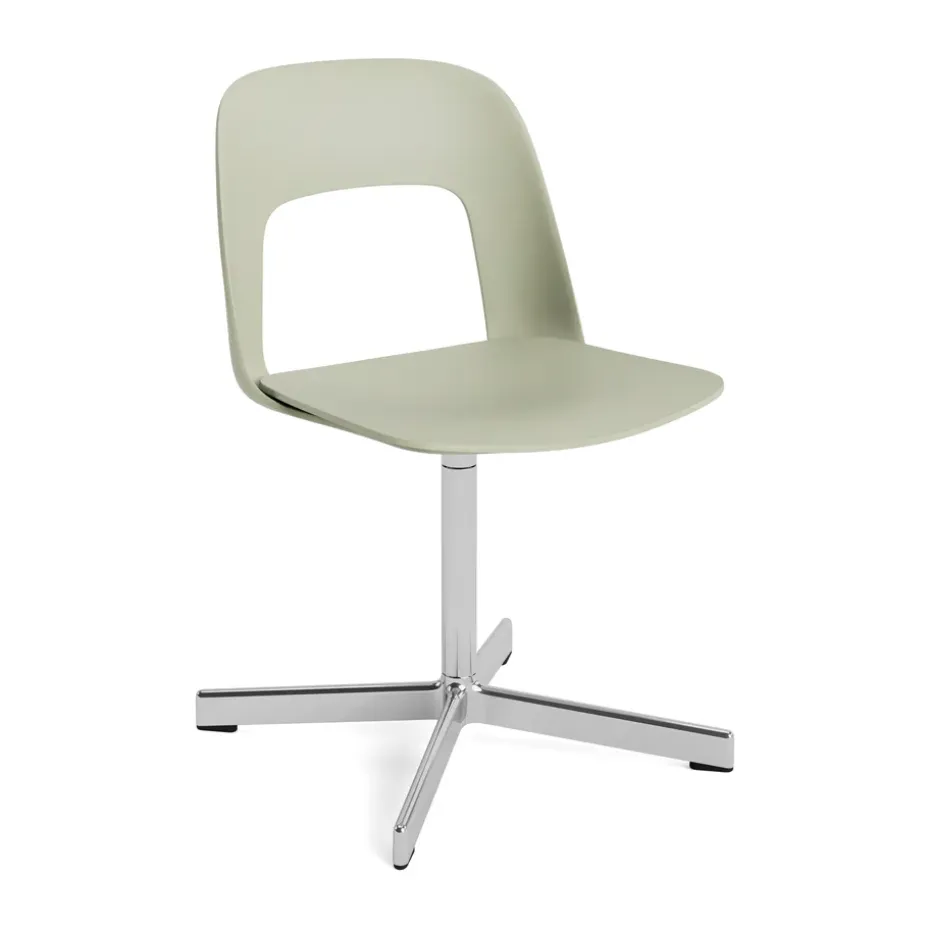 Silla Layout Chair 131, Pastel green-aluminio pulido