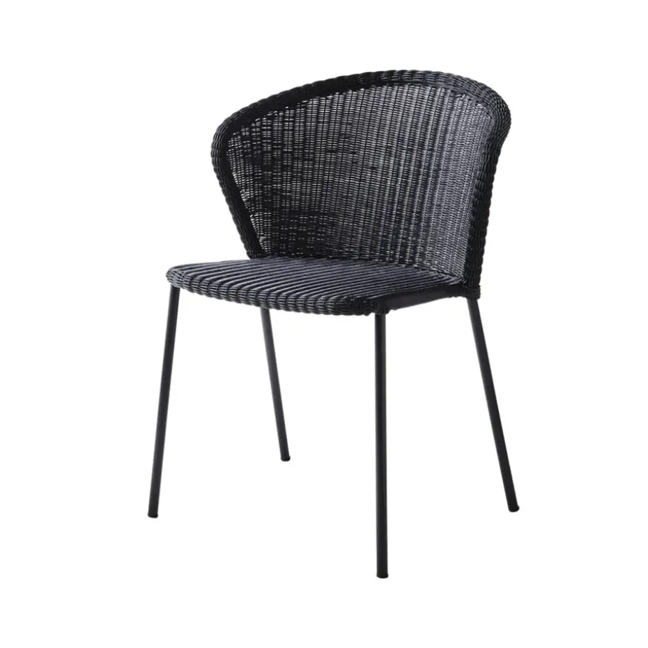 Silla Lean, Black, Cane-Line weave