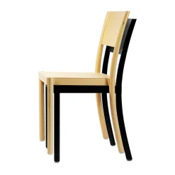 Silla Light & Easy, Fresno-teñido negro-asiento chapado