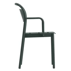 Silla Linear steel armchair, Dark green