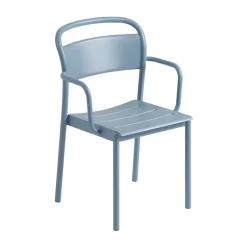 Silla Linear steel armchair, Pale blue