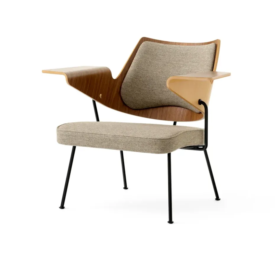 Silla lounge RFH RD8, Walnut-beech-brown