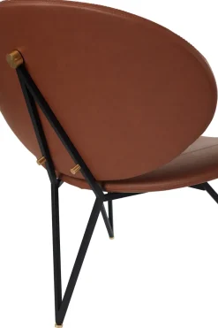 Silla lounge Semper, Black-cognac