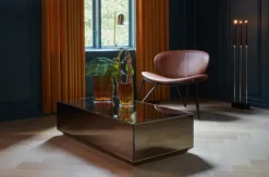 Silla lounge Semper, Black-cognac