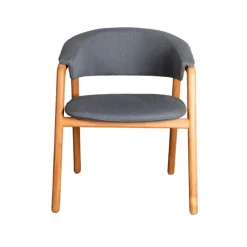 Silla Luna, Cane-Line airtouch grey, soporte de teca