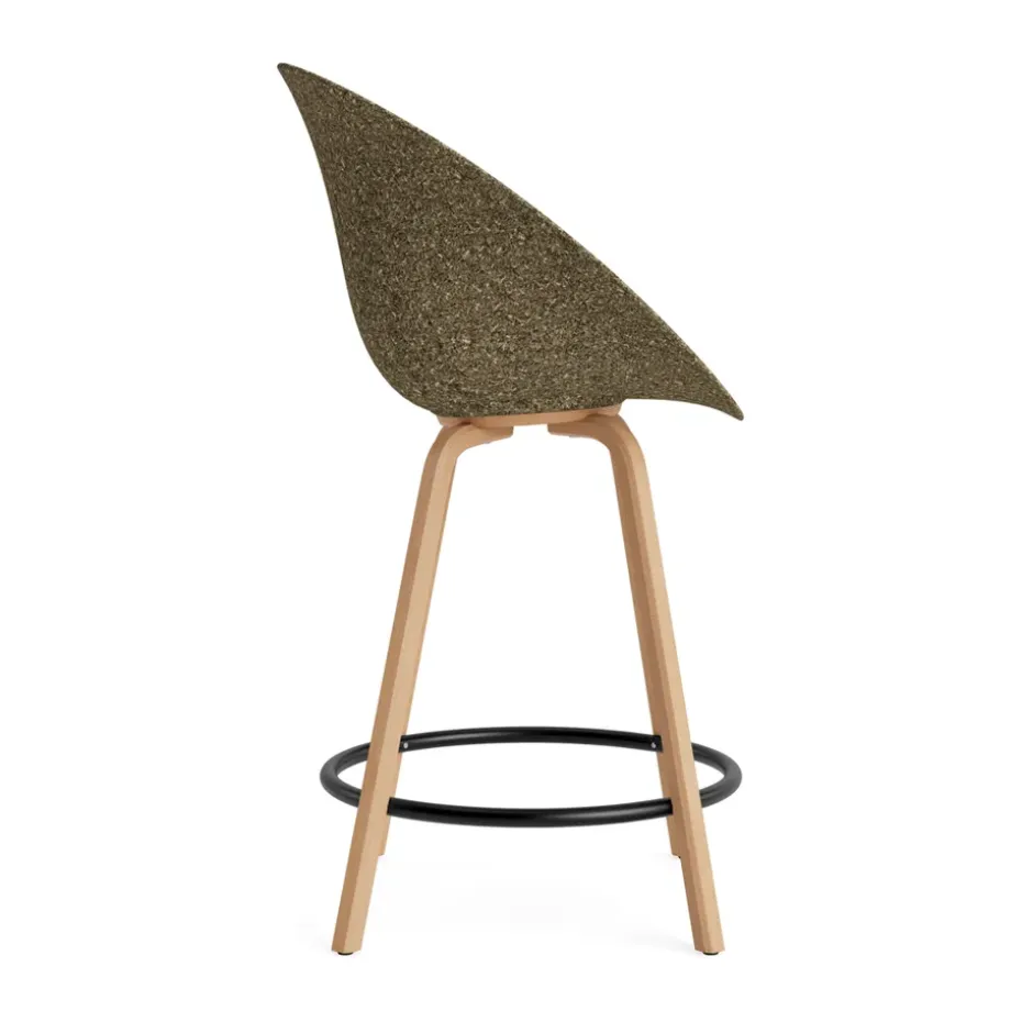 Silla Mat Bar Armchair 65 cm, Seaweed-beech-black steel