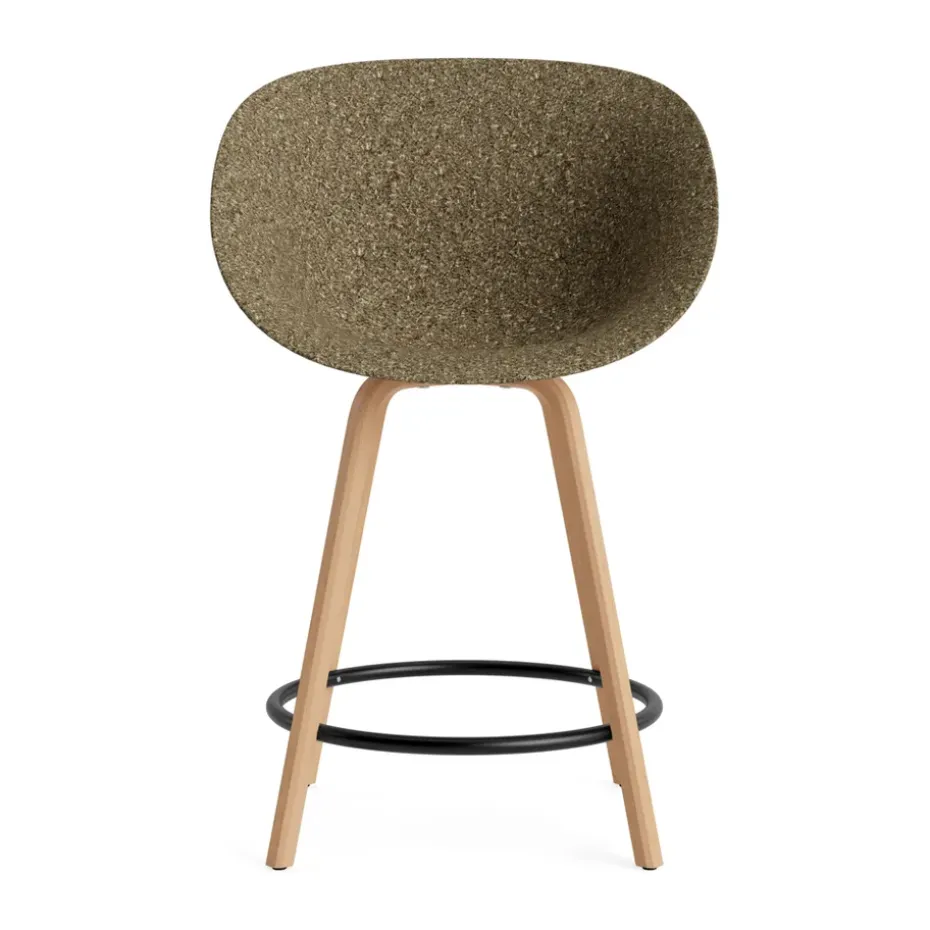 Silla Mat Bar Armchair 65 cm, Seaweed-beech-black steel