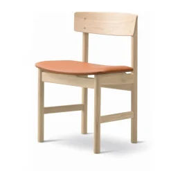 Silla Mogensen 3236 , Roble enjabonado-piel cognac 307