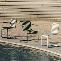 Silla Palissade Cantilever , Blanco crema