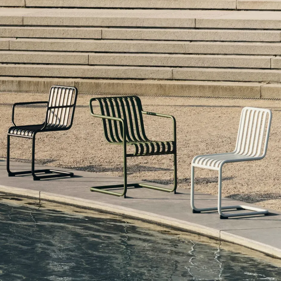 Silla Palissade Cantilever , Blanco crema