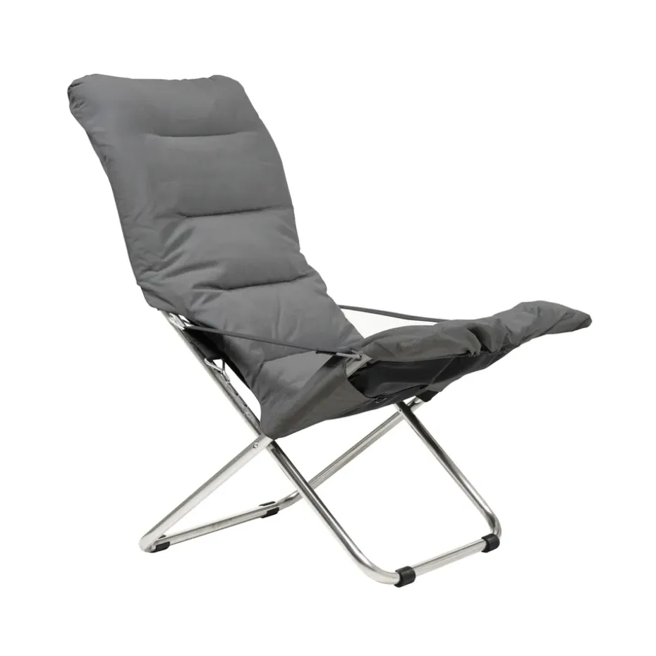 Silla para tomar el sol Fiesta Soft, Tela antracit, estructura de aluminio