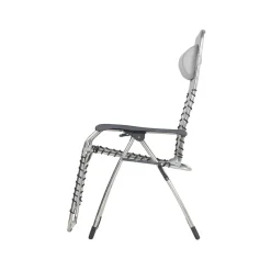 Silla para tomar el sol Movida, Textaline grey, estructura de aluminio