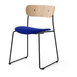 Silla Pavilion AV52 con asiento tapizado, Black-Hallingdal 0753