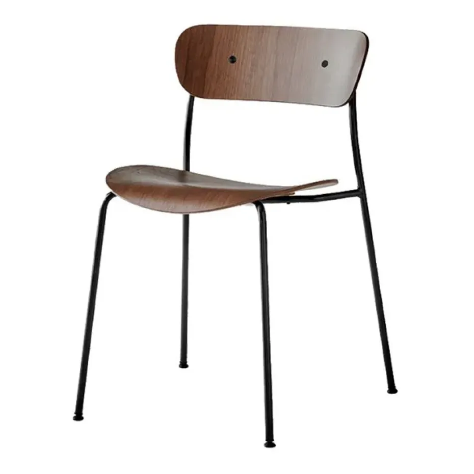 Silla Pavilion AV1, nogal lacado