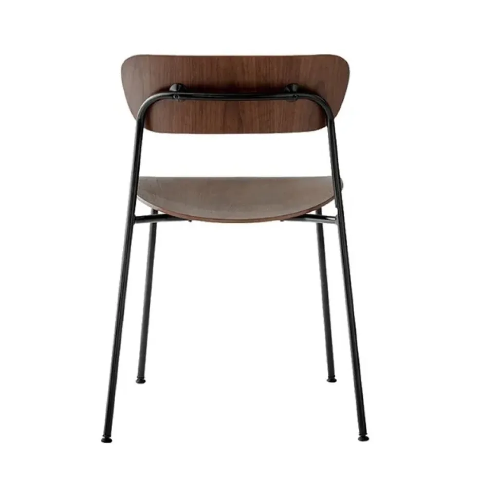 Silla Pavilion AV1, nogal lacado