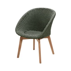 Silla Peacock soft rope, Dark green, teak