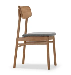 Silla Prima Vista roble aceitado, Tela blues 9202 marrón-beige