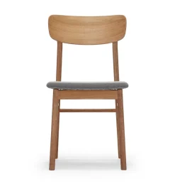 Silla Prima Vista roble aceitado, Tela blues 9202 marrón-beige