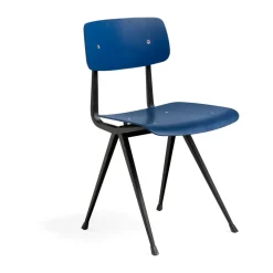 Silla Result, Azul oscuro-base de acero negro