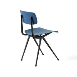 Silla Result, Azul oscuro-base de acero negro
