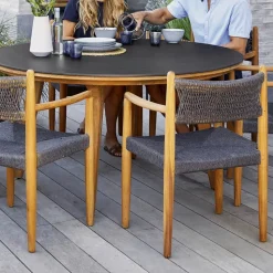 Silla Royal, Dark grey, teak