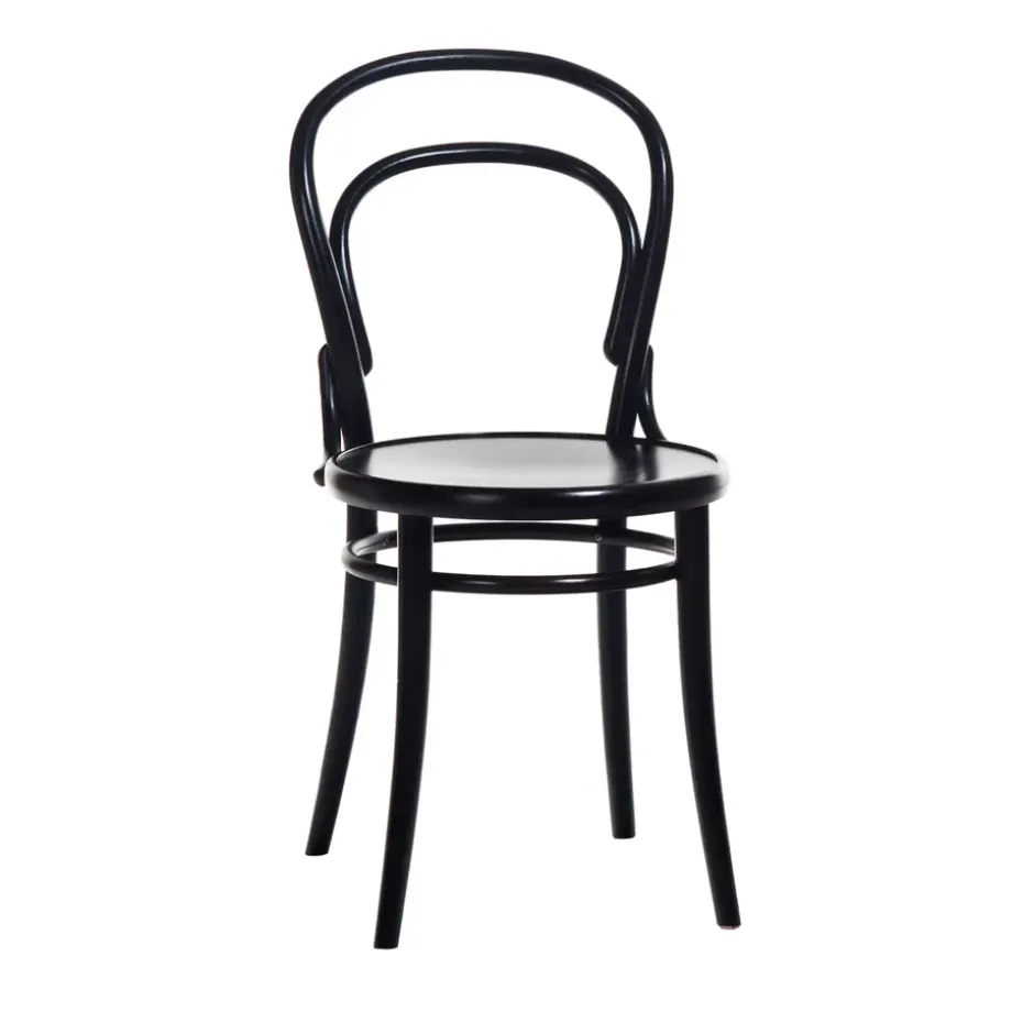 Silla Ton no.14, Barniz negro B123-asiento chapa New Fanér