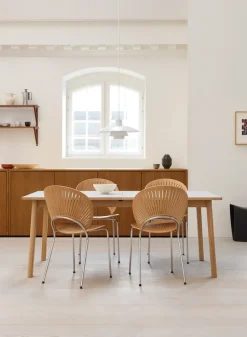 Silla Trinidad 3398, Roble aceitado - acero inoxidable cepillado