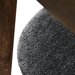 Sillas con asiento Tetra, Tejido color granito-roble oscuro