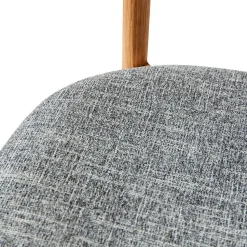 Sillas con asiento Tetra, Tejido color hormigón-roble aceitado natural