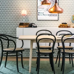 Sillón asiento de mimbre Ton no.30, Coffee B4-asiento ratán New Rotting