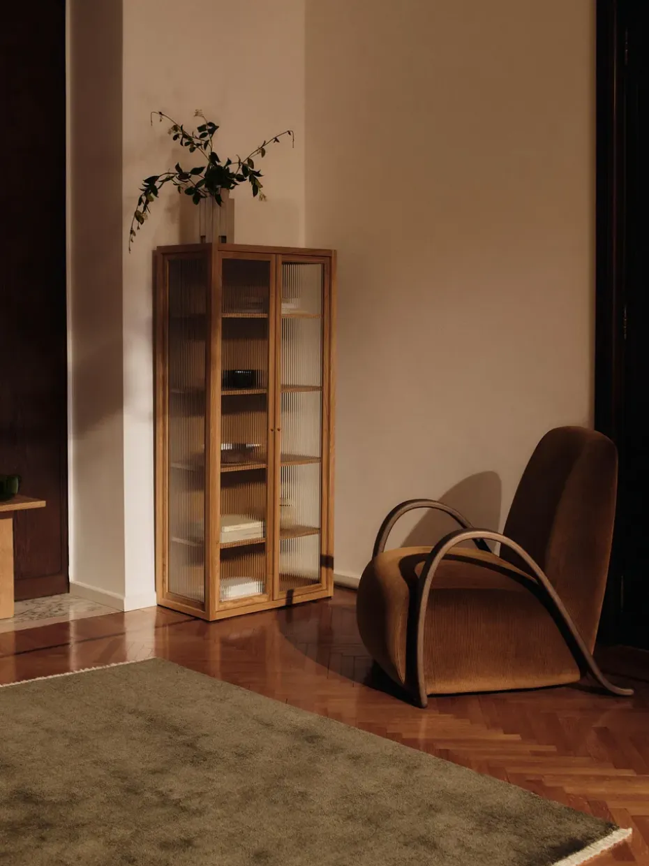 Sillón Buur lounge devoré velvet, Rust