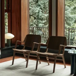 Sillón con reposabrazos AX HM11 Lounge Chair, Walnut-oak
