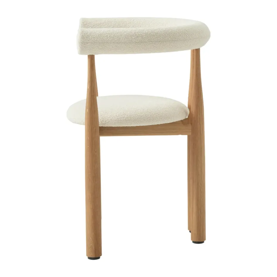 Sillón con reposabrazos Bukowski tapizado, Roble, Lana Barnum