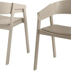 Sillón Cover asiento tapizado, Refine leather cognac-Oak