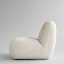 Sillón de jardín Toe bouclé, off-white