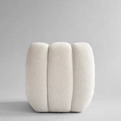 Sillón de jardín Toe bouclé, off-white