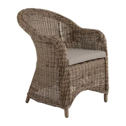 Sillón Eads con cojín de asiento, Natural-beige