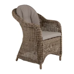 Sillón Eads con cojín de asiento, Natural-beige