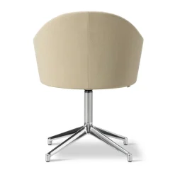 Sillón Gomo Armchair con base giratoria 4 patas, Mylla 811-aluminio pulido