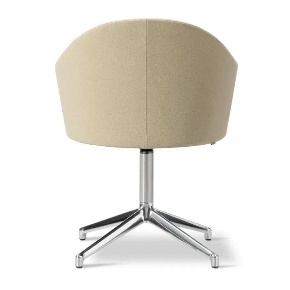 Sillón Gomo Armchair con base giratoria 4 patas, Mylla 811-aluminio pulido