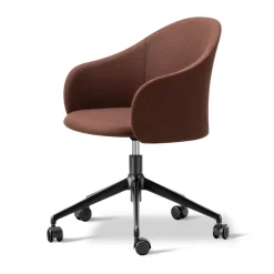 Sillón Gomo Armchair con base giratoria 5 patas, Blazer CUZ4D Dunalk-negro