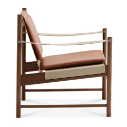 Sillón HB, Roble aceitado ahumado-cuero brandy