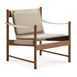 Sillón HB, Roble aceitado ahumado-lona natural